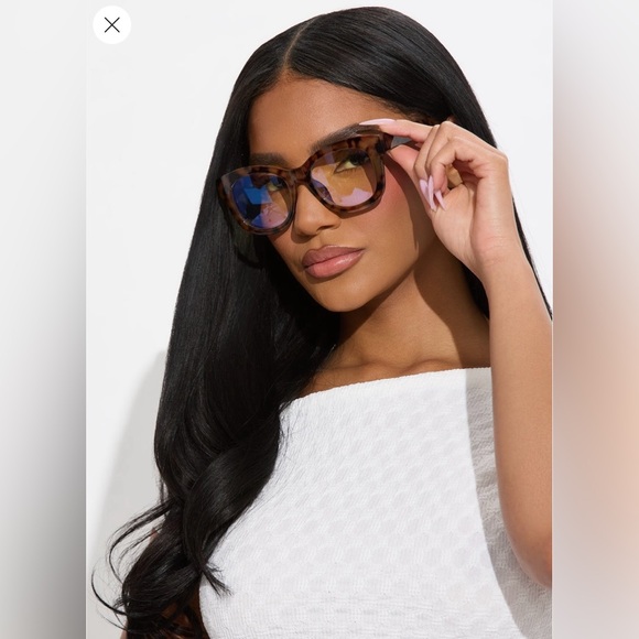 Tortoise Shell Square Blue Light Sunglasses - Picture 5 of 6